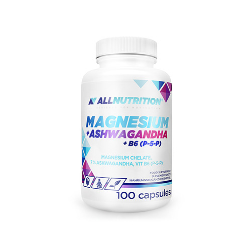 Magnesio + ashwagandha + vitamina B6, 100 capsule