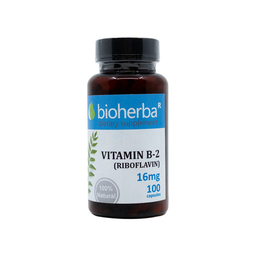 Vitamina B2 (riboflavina) 16 mg, 100 capsule