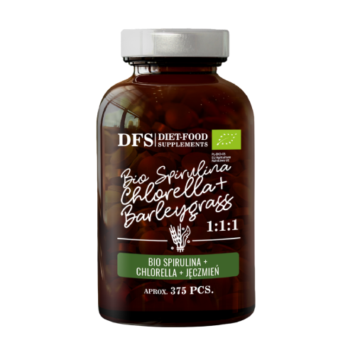 BIO Spirulina + clorella + erba d'orzo, 375 compresse