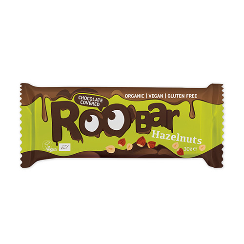 BIO Roobar barretta vegana – nocciole & cioccolato, 30 g