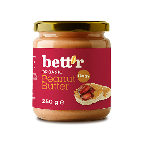 BIO burro di arachidi – con pezzettini, 250 g
