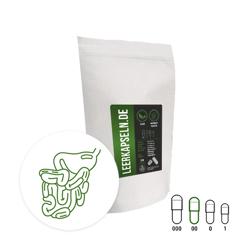 Capsule vuote 00 - gastroresistenti, vegane, 200 pezzi 