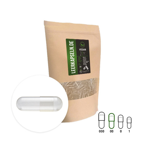 Capsule vuote 00 - vegane, 250 pezzi