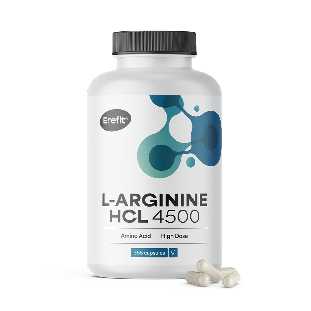 L-arginina HCL 4500 mg in capsule.