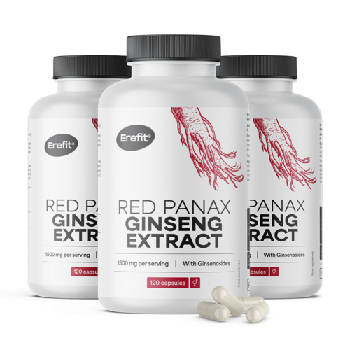 3x Estratto di ginseng rosso 1500 mg, totale 360 capsule