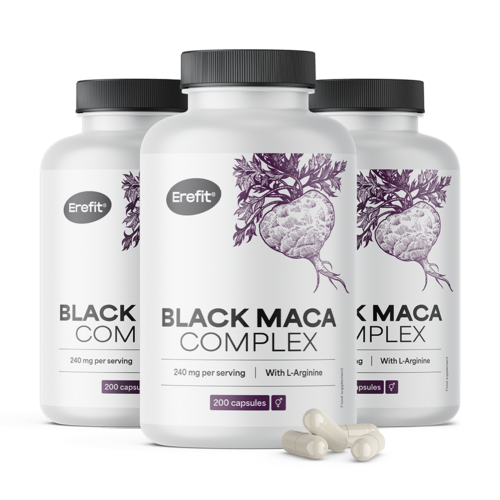 3x Maca nera complesso, totale 600 capsule