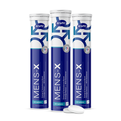 3x Mens-X – compresse effervescenti per uomini, totale 60 compresse effervescenti