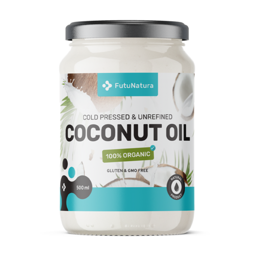 BIO Olio di cocco – spremuto a freddo, non raffinato, 500 ml
