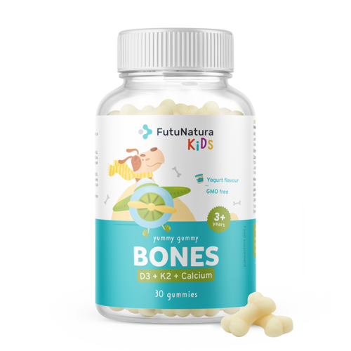BONES - Caramelle gommose per bambini per le ossa, 30 caramelle gommose