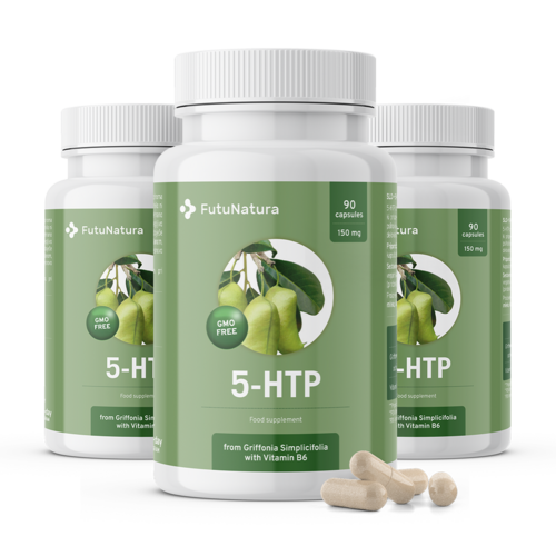3x 5-HTP 150 mg - Griffonia Simplicifolia, totale 270 capsule