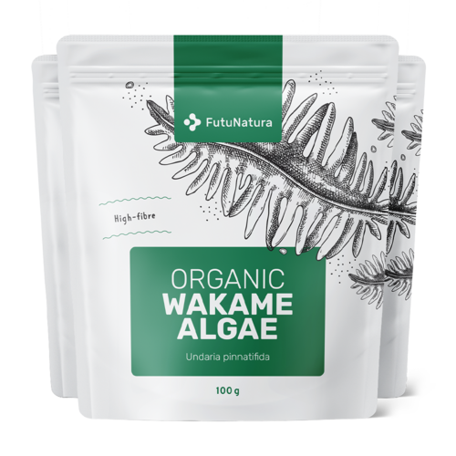 3x BIO Alghe wakame, totale 300 g