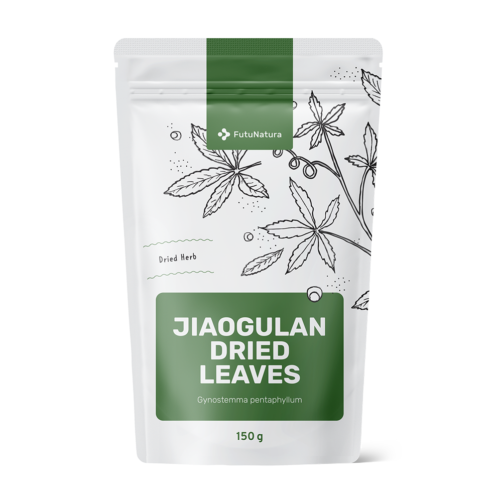 Foglie essiccate di Jiaogulan.