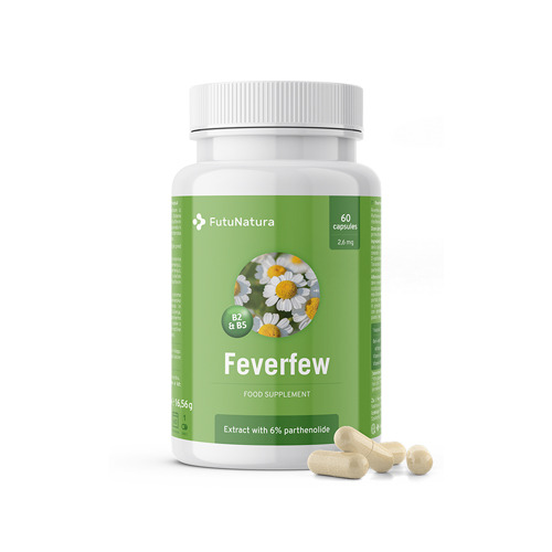 Feverfew (partenio) per emicrania e mal di testa, 60 capsule