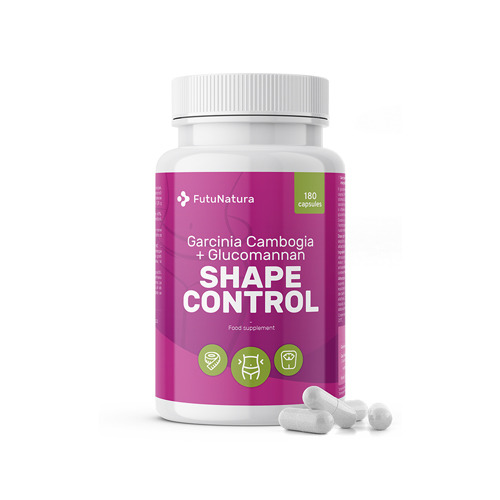Shape Control Garcinia cambogia + glucomannano, soppressore dell'appetito efficace, 180 capsule