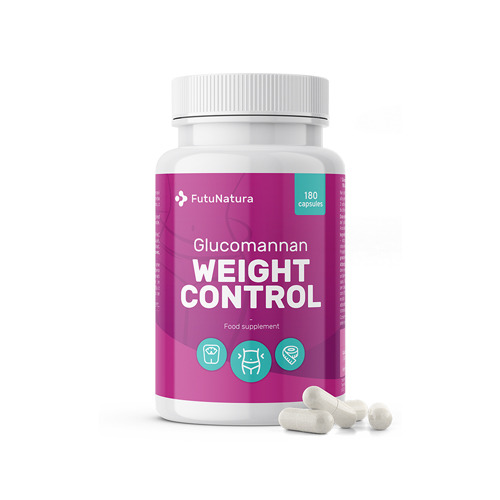 Weight Control glucomannano + cromo, dimagrante e soppressore dell'appetito, 180 capsule