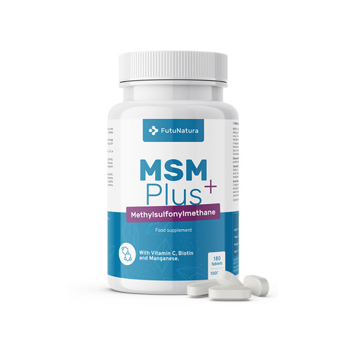 MSM Plus 1000 mg - pelle, capelli, unghie, 180 compresse