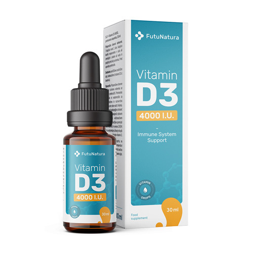 Vitamina D3 4000 IU (gocce) - immunità, 30 ml