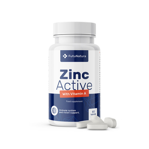 Zinco Active + vitamina A, sistema immunitario e vista, 60 compresse