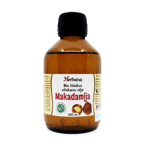 BIO Olio di macadamia, spremuto a freddo, 200 ml