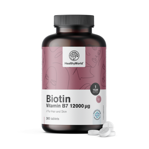 Biotina 12000 µg, 365 compresse