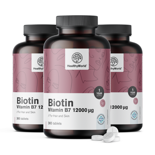 3x Biotina 12000 µg, totale 1095 compresse