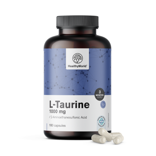 L-taurina 1000 mg, 180 capsule