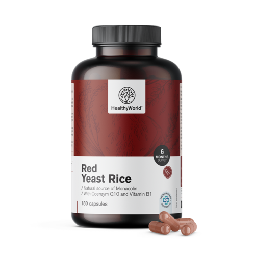 Riso rosso fermentato 250 mg, 180 capsule