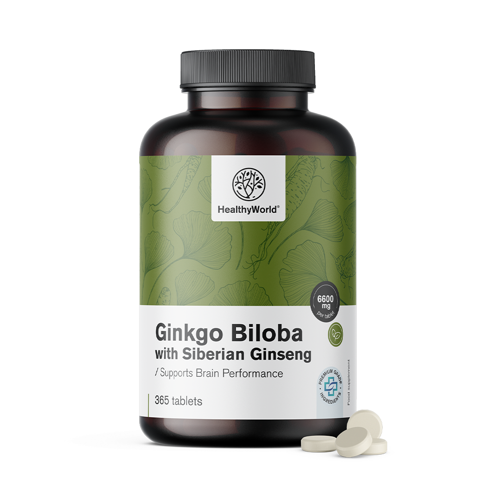 Ginkgo biloba con ginseng siberiano in compresse