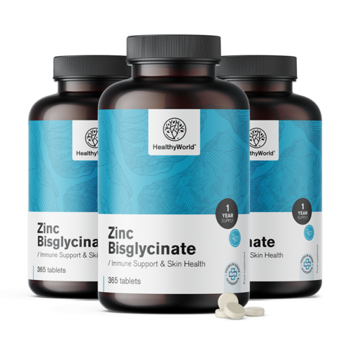 3x Zinco bisglicinato 15 mg, totale 1095 compresse
