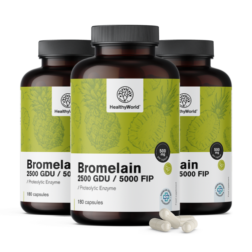 3x Bromelina 500 mg, totale 540 capsule