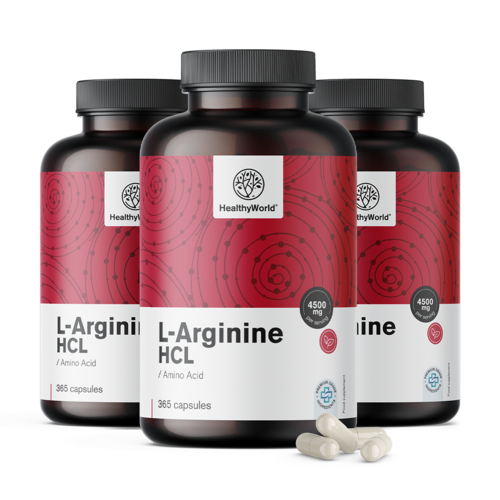 3x L-arginina HCL 4500 mg, totale 1095 capsule