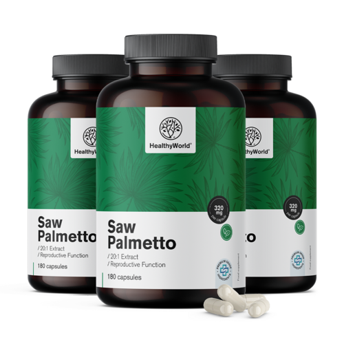 3x Saw Palmetto - Serenoa repens 320 mg, totale 540 capsule