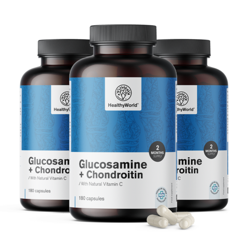 3x Glucosamina + condroitina, totale 540 capsule