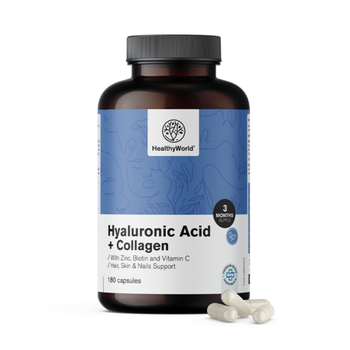 Complesso acido ialuronico + collagene, 180 capsule