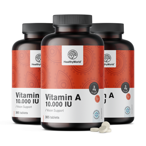 3x Vitamina A 10.000 U.I., totale 1095 compresse
