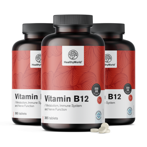 3x Vitamina B12 500 µg, totale 1095 compresse