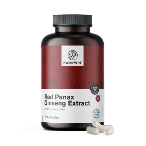 Red Panax Ginseng – estratto di ginseng rosso 600 mg, 120 capsule