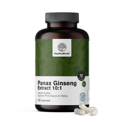 Panax Ginseng 300 mg – estratto di ginseng 10:1, 180 capsule