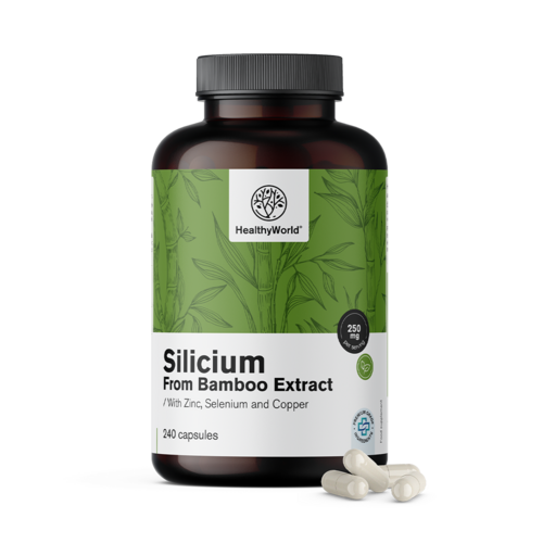 Silicio 250 mg – dall'estratto di bambù, 240 capsule