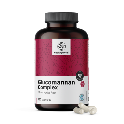 Complesso di glucomannano 3000 mg, 180 capsule