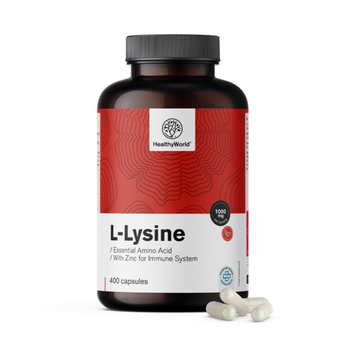 L-lisina 1000 mg, 400 capsule
