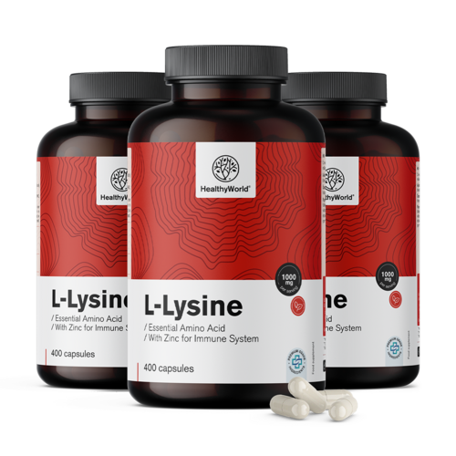 3x L-lisina 1000 mg, totale 1200 capsule