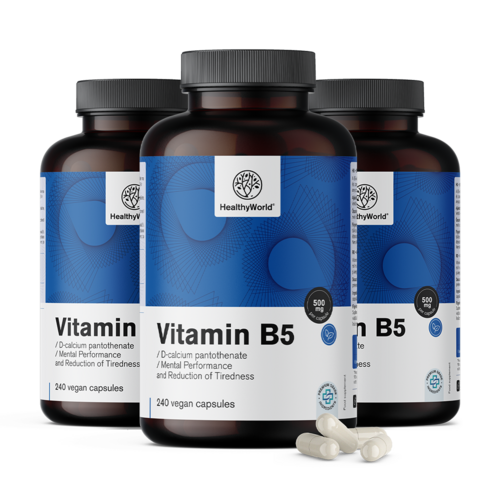 3x Vitamina B5 500 mg, totale 720 capsule