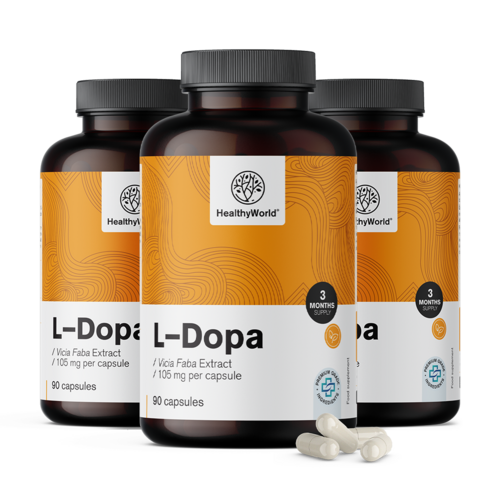 3x L-dopa 105 mg – dall'estratto di fava, totale 270 capsule