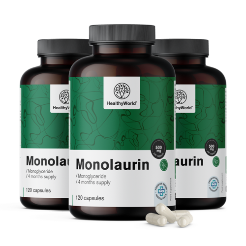 3x Monolaurina 500 mg, totale 360 capsule