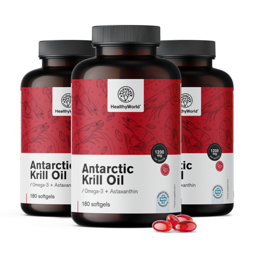 3x Olio di krill 1200 mg, totale 540 capsule molli