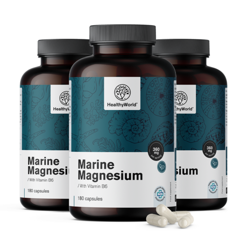 3x Magnesio marino 360 mg, totale 540 capsule