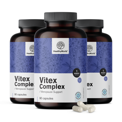 3x Complesso di agnocasto 125 mg, totale 270 capsule