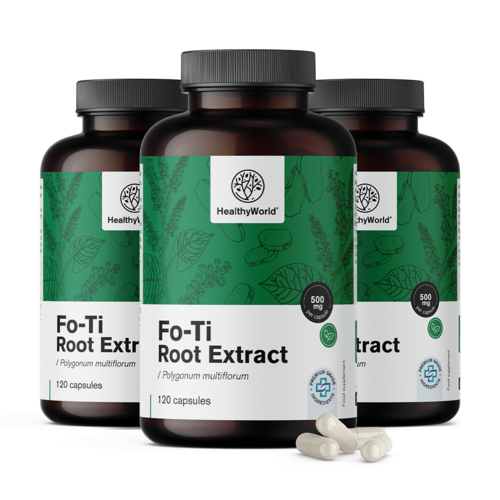 3x Fo-Ti (He Shou Wu) 500 mg, totale 360 capsule