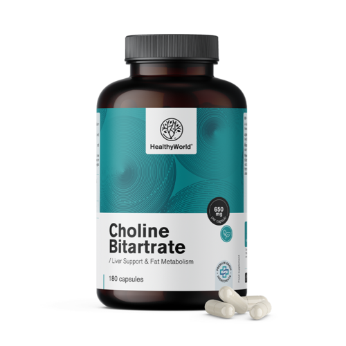 Colina bitartrato 650 mg, 180 capsule